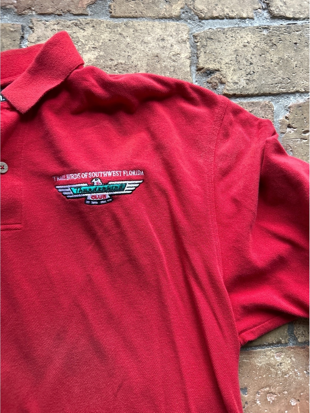 Versace Red Trail Birds of Southwest Florida Polo Shirt - Classic Edition